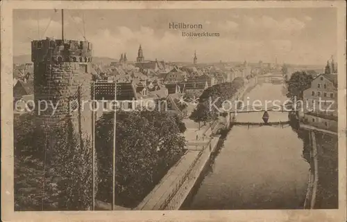 Heilbronn Neckar Bollwerkturm Panorama Kat. Heilbronn