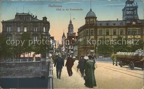 Heilbronn Neckar Kaiserstrasse Pferdefuhrwerk Kat. Heilbronn