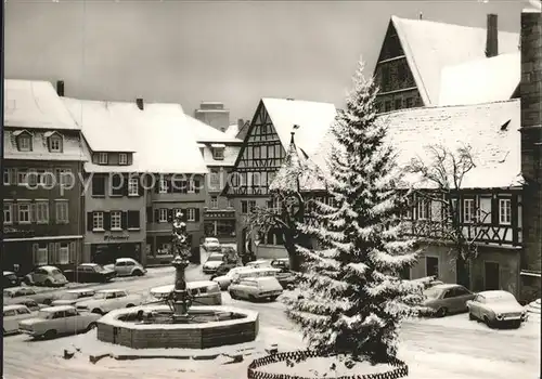 oehringen Hohenlohe Marktplatz Brunnen / oehringen /Hohenlohekreis LKR