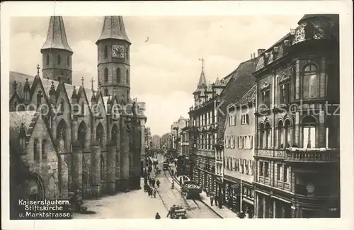 Kaiserslautern Stiftskirche und Marktstrasse Kat. Kaiserslautern