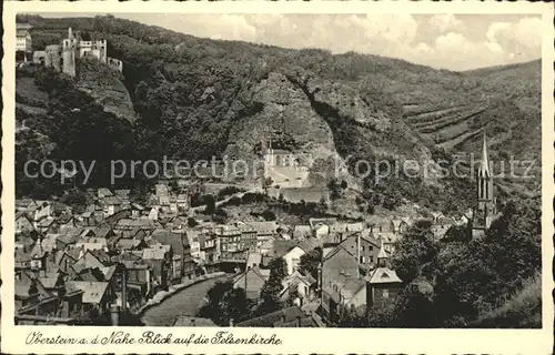 Oberstein Nahe Blick auf die Felsenkirche Kat. Idar Oberstein