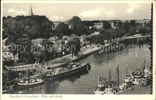 Borby Hafeneinfahrt Fischerboot Ostseebad Kat. Eckernfoerde