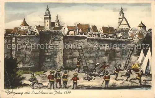 Crailsheim Belagerung der Stadt im Jahre 1379 Kat. Crailsheim