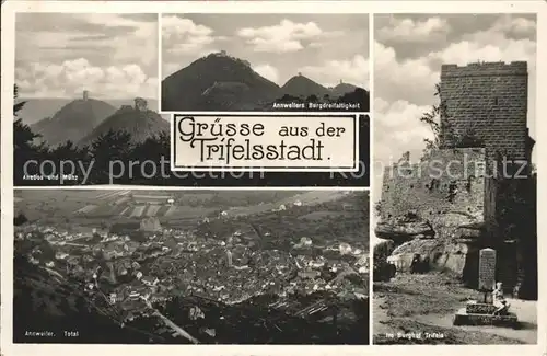 Annweiler Trifels Burgdreifaltigkeit Trifels Anebos Muenz Burghof Reichsveste Totalansicht / Annweiler am Trifels /Suedliche Weinstrasse LKR