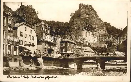 Oberstein Nahe Felsenkirche und Burg Bruecke Kat. Idar Oberstein