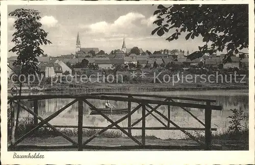 Baumholder Nahe Uferpartie Blick zur Kirche Kat. Baumholder