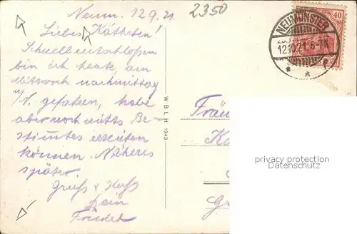Neumuenster Schleswig Holstein Grossflecken Kaiserliches Postamt Kat. Neumuenster