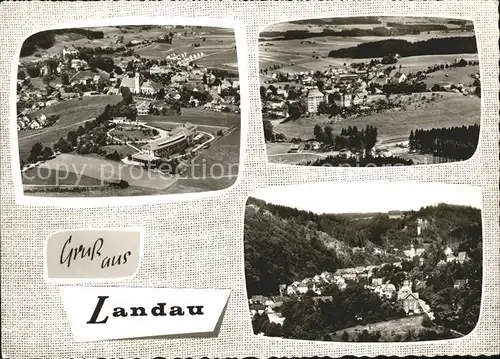 Landau Pfalz Teilansichten Fliegeraufnahme Kat. Landau in der Pfalz