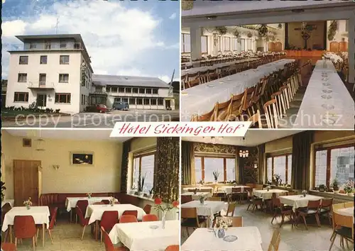 Queidersbach Hotel Sickinger Hof Festsaal Kat. Queidersbach
