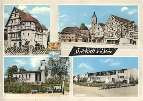 Sulzbach Murr Schloss Lautereck Marktplatz Fachwerk Kirche Festhalle Wappen Kat. Sulzbach an der Murr