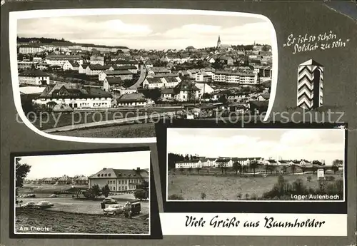 Baumholder Nahe Gesamtansicht Theater Lager Aulenbach Wache Kat. Baumholder