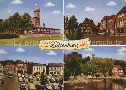 Luetjenburg Holstein Bismarckturm Strassenpartie Marktplatz Kat. Luetjenburg