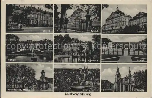 Ludwigsburg Schloss Monrepos Teich Kirche Marktplatz / Ludwigsburg /Ludwigsburg LKR