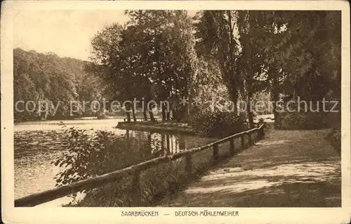 Saarbruecken Deutsch Muehlenweiher Kat. Saarbruecken