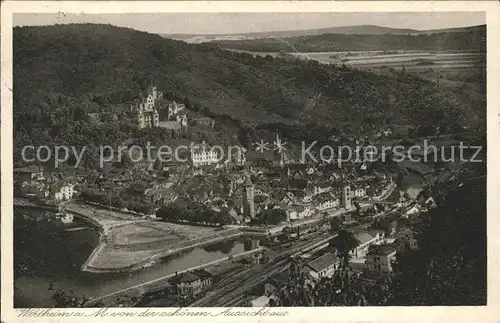 Wertheim Main Panorama mit Schloss Kat. Wertheim