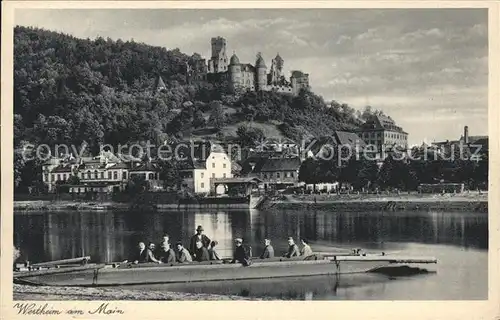 Wertheim Main Tauberpartie mit Schloss Kat. Wertheim