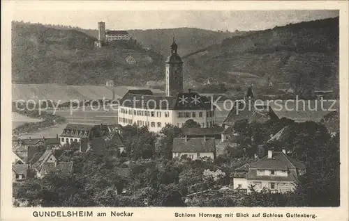 Gundelsheim Wuerttemberg Schloss Hornegg und Schloss Guttenberg Kat. Gundelsheim