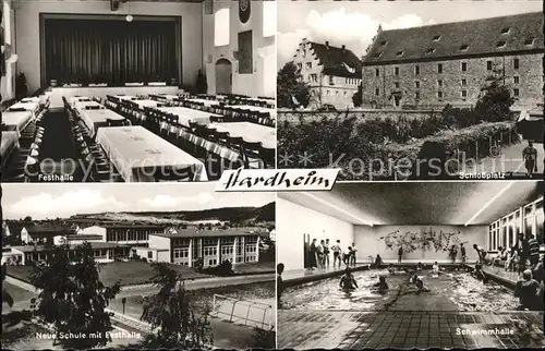 Hardheim Odenwald Festhalle Schlossplatz Neue Schule Hallenbad Kat. Hardheim