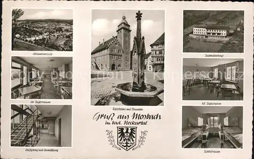 Mosbach Baden Total Brunnen Rathaus Jugendherberge Details / Mosbach /Neckar-Odenwald-Kreis LKR