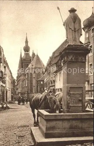 St Wendel Dom Wendelinusbrunnen Pferdetraenke Kat. Sankt Wendel