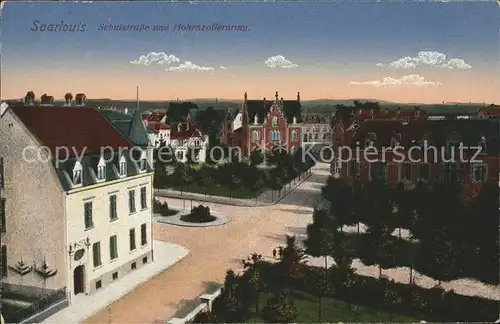 Saarlouis Schulstrasse und Hohenzollernring Kat. Saarlouis