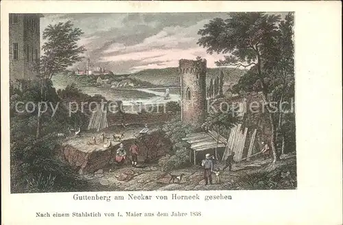 Horneck Burg Guttenberg am Neckar Kat. Elsendorf