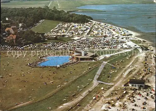 Dangast Fliegeraufnahme Meerwasserquellbad Strand Campingplatz Kat. Varel