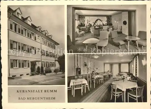 Bad Mergentheim Kuranstalt Rumm Details Kat. Bad Mergentheim