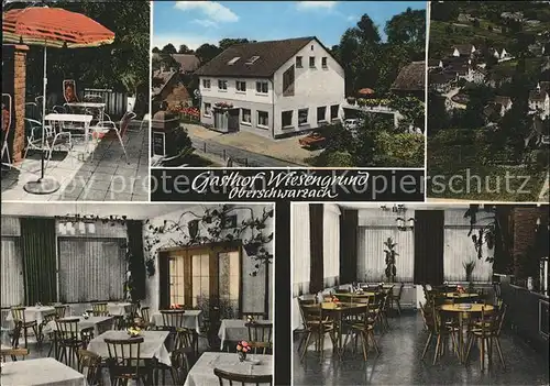 Oberschwarzach Neckar Odenwald Kreis Gasthof Wiesengrund Terrasse Gastraeume Kat. Schwarzach