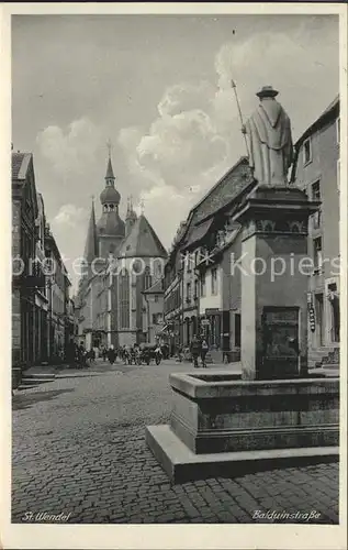 St Wendel Balduinstrasse Brunnen Kirche Kat. Sankt Wendel