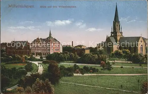 Wilhelmshaven Wilhelmsplatz mit Kirche Kat. Wilhelmshaven