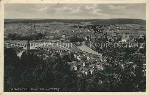 Saarbruecken vom Winterberg Kat. Saarbruecken