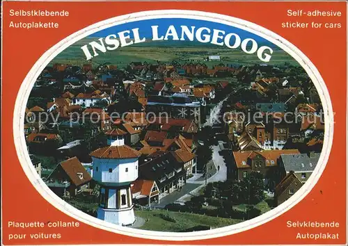 Langeoog Nordseebad Ortsansicht Autoplakette Kat. Langeoog