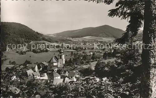 Unterschoenmattenwag Ortsansicht Kirche Kat. Wald Michelbach