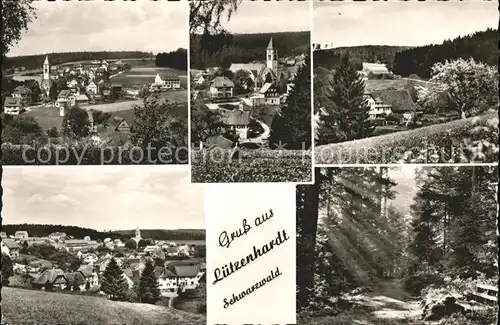 Luetzenhardt Total Kirche Waldpartie Kat. Waldachtal