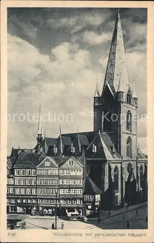 Kiel Nikolaikirche mit persianischen Haeusern Kat. Kiel