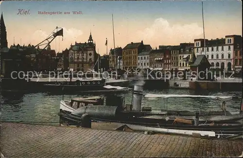 Kiel Hafenpartie am Wall Schiffe Kat. Kiel