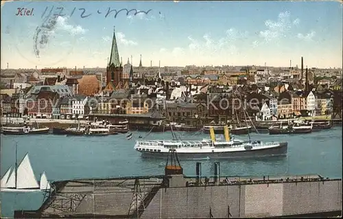 Kiel Panorama Hafen Schiffe Kat. Kiel