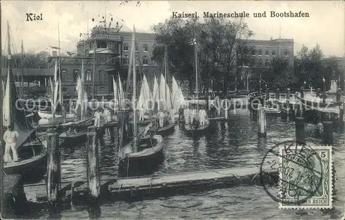 Kiel Kaiserl Marineschule und Bootshafen Kat. Kiel