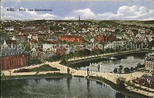 Kiel Panorama vom Rathausturm Kat. Kiel