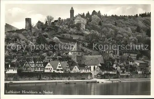 Hirschhorn Neckar Neckarpartie mit Schloss Kat. Hirschhorn (Neckar)