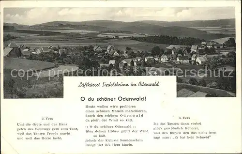 Siedelsbrunn Panorama Odenwaldlied Kat. Wald Michelbach