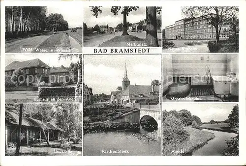 Bad Bramstedt Marktplatz Kurhaus Liegehalle Kiechenbleek Moorbadekabine Auetal Kat. Bad Bramstedt