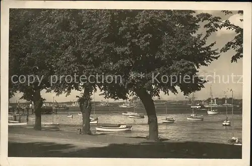 Kiel Wasserallee und Hafen Schiffe Kat. Kiel