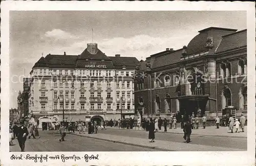 Kiel Bahnhof mit Hansa Hotel Kat. Kiel