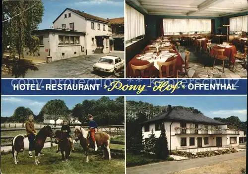 Offenthal Hotel Restaurant Pony Hof Gastraum Ponnys Kat. Dreieich