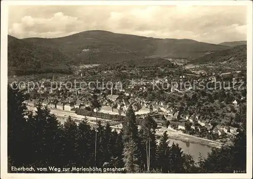 Eberbach Baden von der Marienhoehe Kat. Eberbach