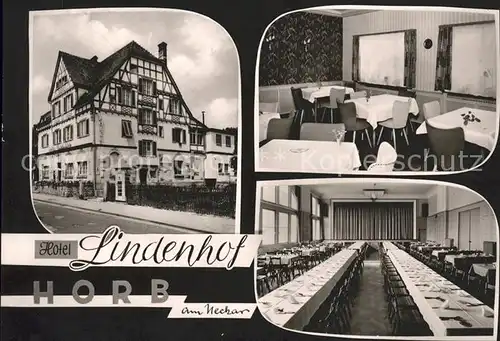 Horb Neckar Hotel Lindenhof Gastraum Festsaal Kat. Horb am Neckar