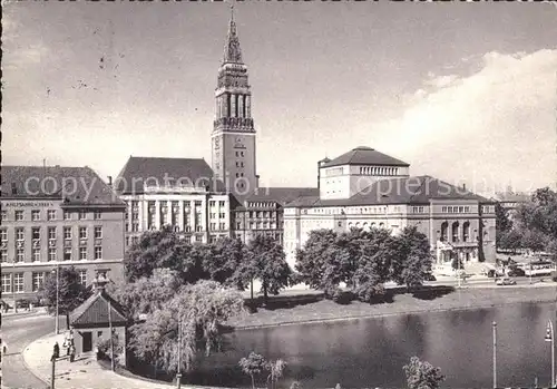 Kiel Rathaus und Stadttheater Kat. Kiel