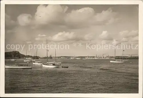 Kiel Kieler Foerde Segelschiffe Kat. Kiel